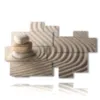 quadri con sabbia in linee di relax - version: 9 pannelli 185x115cm