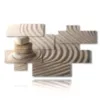 quadri con sabbia in linee di relax - version: 11 pannelli 207x119cm