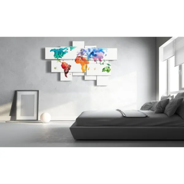 cartel con mapa del mundo