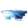 images modern paintings abstract sea - version: 16 pannelli 293x107cm