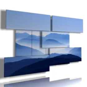 Paysages de montagnes avec des sommets enneigés