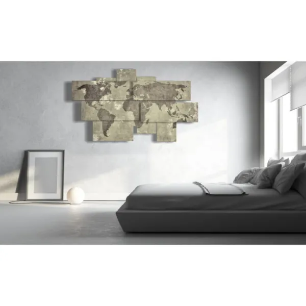 stampe mondo grigio antico