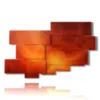 painting with modern abstract paintings in a veiled orange - version: 10 pannelli 188x117cm