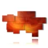 painting with modern abstract paintings in a veiled orange - version: 11 pannelli 209x123cm