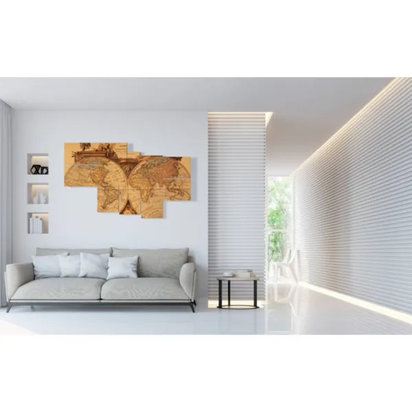 tableaux mappemondes rétro