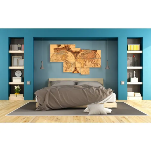 impresiones de mapa mundi artístico