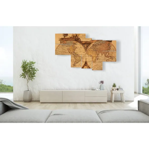 peintures murales globe vintage