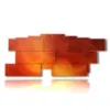 painting with modern abstract paintings in a veiled orange - version: 13 pannelli 239x101cm