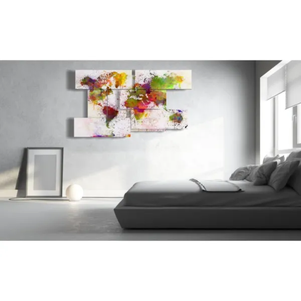 cuadro decorativo con mappamondo