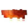 painting with modern abstract paintings in a veiled orange - version: 19 pannelli 306x116cm