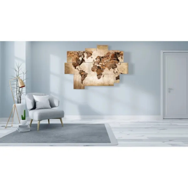 paintings with a world map