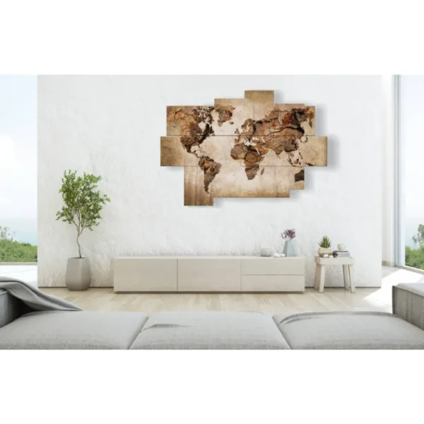 cuadros decorativos de mapa del mundo