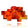 tableaux a motifs geometriques triangulaires rouges - version: 8 pannelli 185x113cm