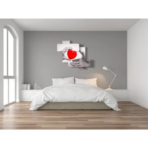 romantic heart-themed paintings