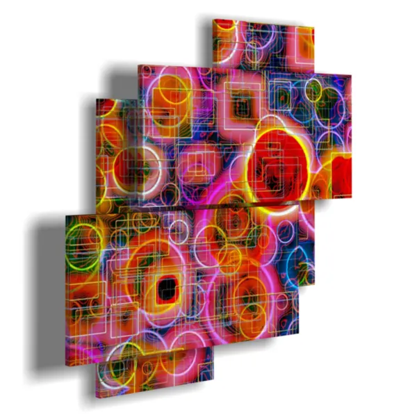 Colored spheres in abstract images for paintings