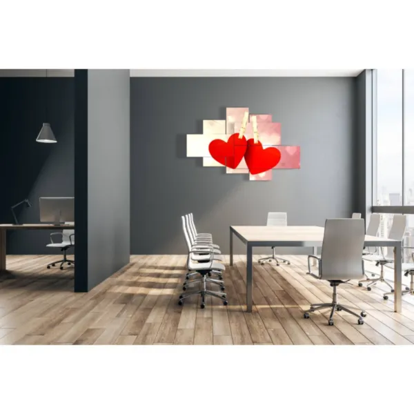 romantic heart-themed paintings