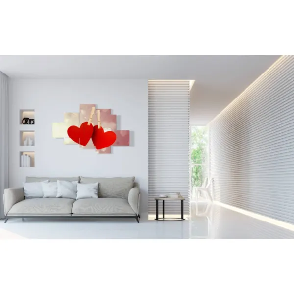 Paintings with a stylized heart