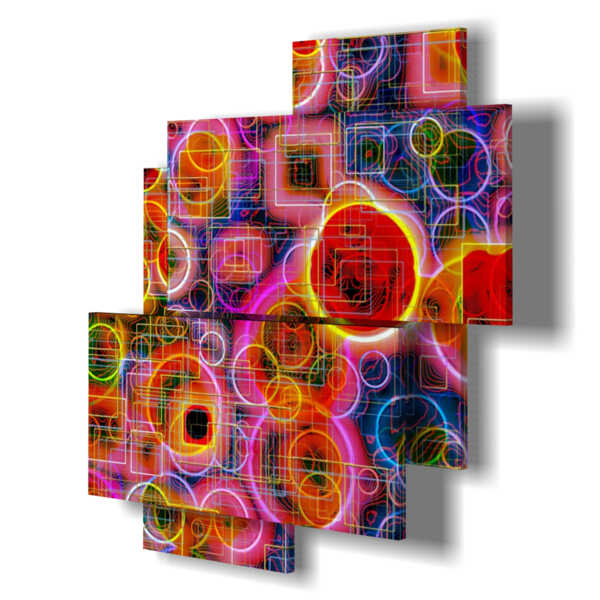 sphères colorées en images abstraites pour tableaux