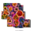 sfere colorate in immagini astratte per quadri - version: 5 pannelli 104x92cm