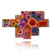 colored spheres in abstract images for paintings - version: 7 pannelli 171x104cm