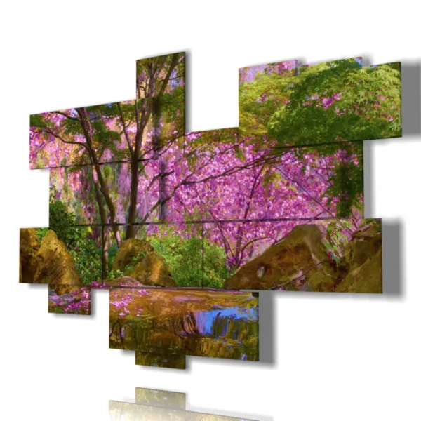 Moderne Drucke mit Blumen