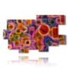 colored spheres in abstract images for paintings - version: 10 pannelli 186x115cm