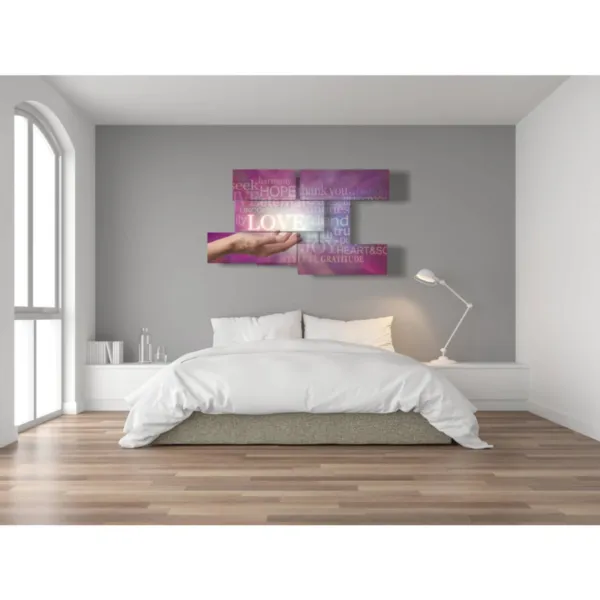 tableaux avec écritures pour le salon