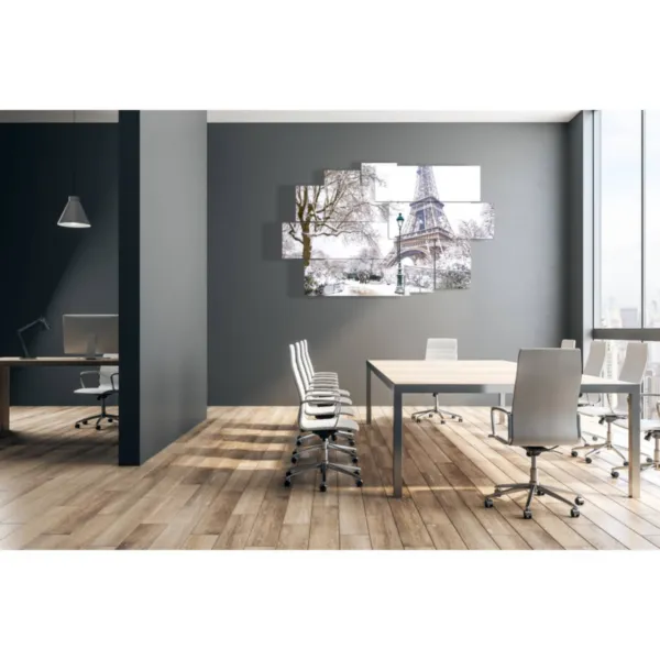 Décoration murale à Paris avec de la neige