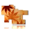 bilder abstrakte blumen mit herbstlaub - version: 9 pannelli 171x126cm