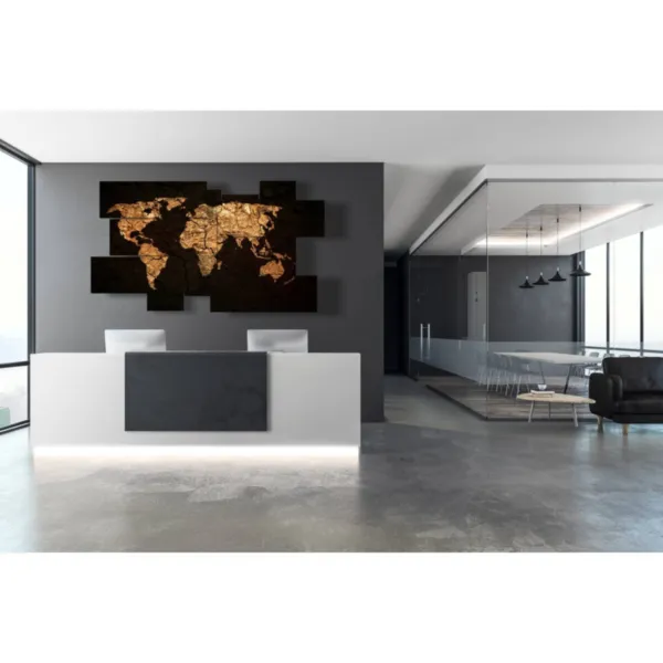 arredamento mappamondo oro