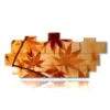 bilder abstrakte blumen mit herbstlaub - version: 15 pannelli 250x112cm