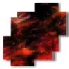 images de tableaux modernes abstraits rouges - version: 4 pannelli 77x78cm