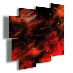 modern abstract red paintings