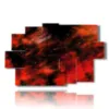 images de tableaux modernes abstraits rouges - version: 9 pannelli 171x108cm