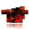 cuadros rojos abstractos modernos imagenes - version: 7 pannelli 173x108cm