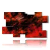 images de tableaux modernes abstraits rouges - version: 10 pannelli 186x105cm