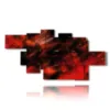 red abstract modern paintings images - version: 9 pannelli 211x108cm