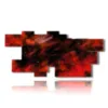 images de tableaux modernes abstraits rouges - version: 12 pannelli 232x108cm
