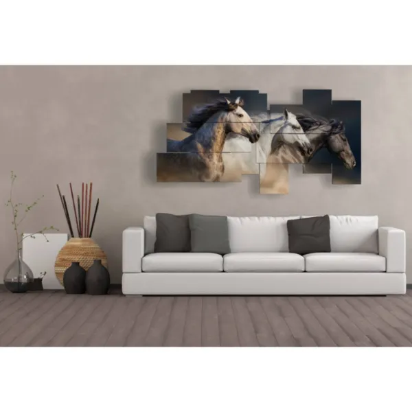 decoración de pared con caballos