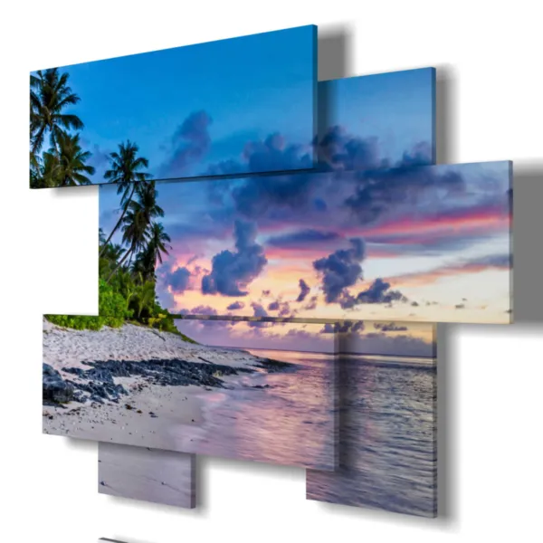 ocean and sky paintings on the beach