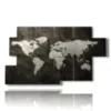 quadro mappa del mondo astratto - version: 7 pannelli 157x90cm