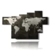 painting abstract world map - version: 7 pannelli 173x108cm