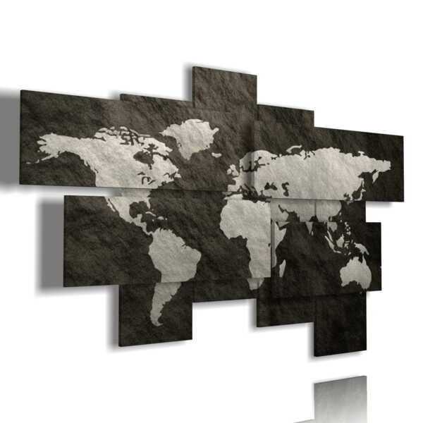 quadro mappa del mondo astratto