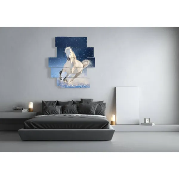 arte parete cavallo bianco