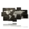 tableau carte du monde abstraite - version: 8 pannelli 184x100cm