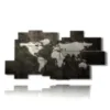 painting abstract world map - version: 11 pannelli 214x107cm