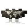 quadro mappa del mondo astratto - version: 11 pannelli 232x98cm