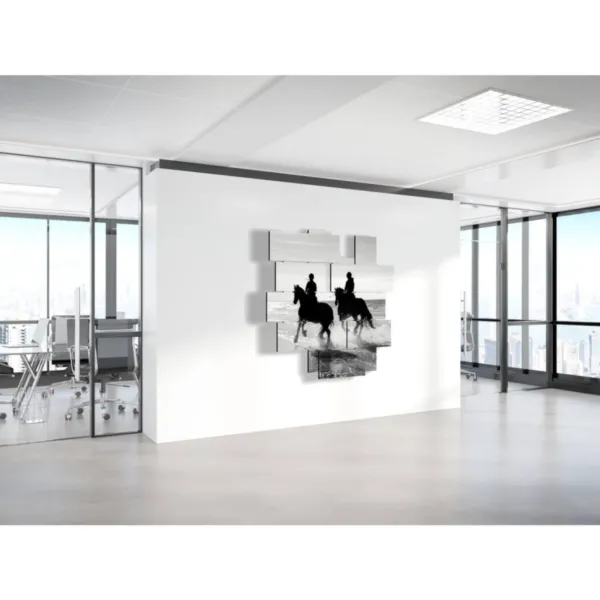 man riding a horse poster