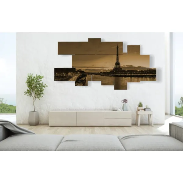 Paris decorations with sand effect