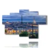 cuadros panoramicos de la ciudad de turin por la noche - version: 6 pannelli 136x91cm